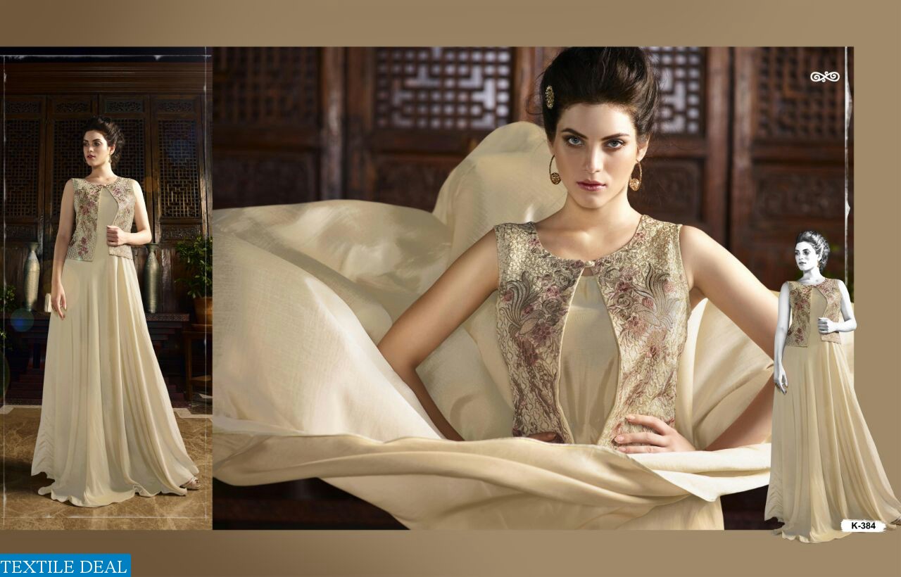 Eternal aashi hits Embroidered Art silk Ready made Gowns